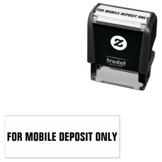 For Mobile Deposit Only Bold All Capitals Text Self-inking Stamp