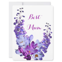 For mom pretty purple crocus floral retro chic