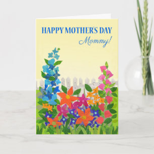 For Mommy on Mother's Day Flower Garden Card