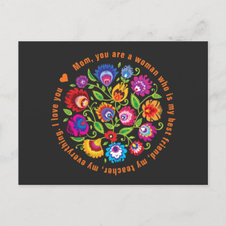For Mother Polish folklore composition Postcard