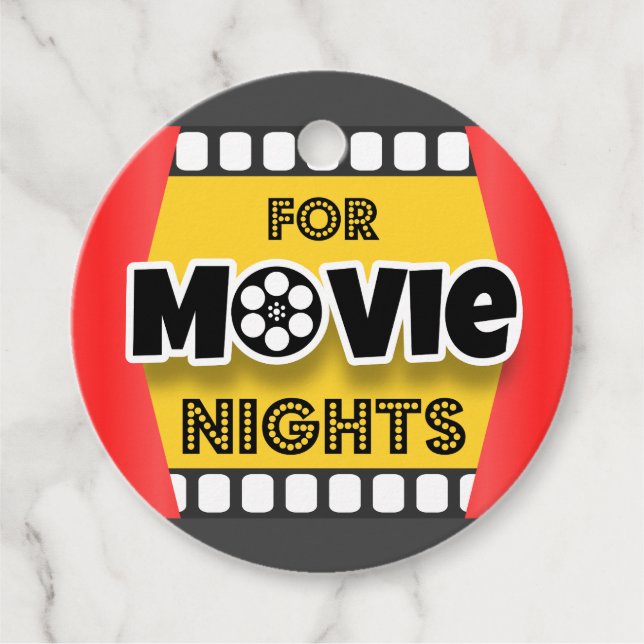 For Movie Nights Favour Tags (Front)