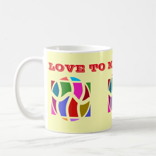 For Mum and Dad art cream colours message Coffee Mug (Left)