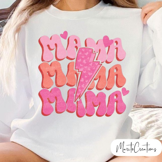 for mum, happy mother's day, retro mum, mummy sweatshirt (Creator Uploaded)