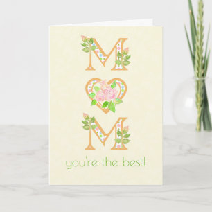 For Mum on Mother's Day with Rosebuds Card