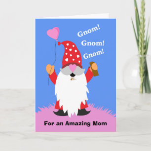 For Mum Valentine’s Day Cute Gnome Chocolate Card