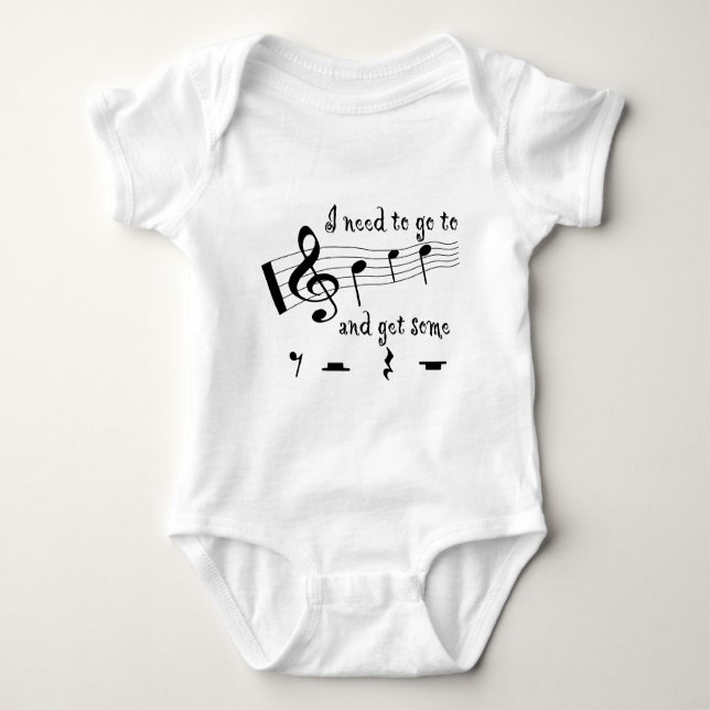 For Music Lovers Baby Bodysuit (Front)