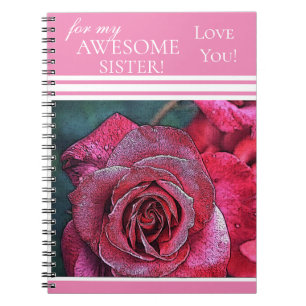 For My Awesome Sister Love You!-Pink Notebook