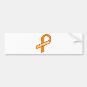 For My Brother (Orange Ribbon) Bumper Sticker