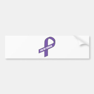 For My Cousin (Purple Ribbon) Bumper Sticker