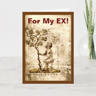 For My EX Mediaeval Cartoon Greeting Card