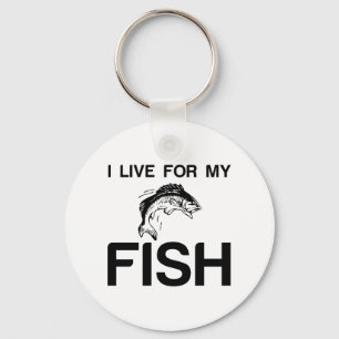 FOR MY FISH I LIVE KEY RING
