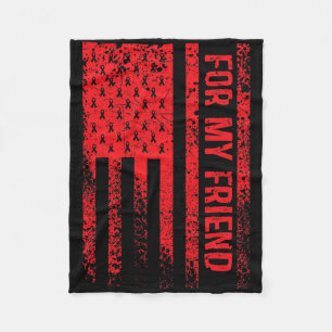 For My Friend Blood Cancer Awareness  Fleece Blanket