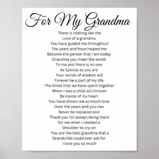 For My Grandma  Poster