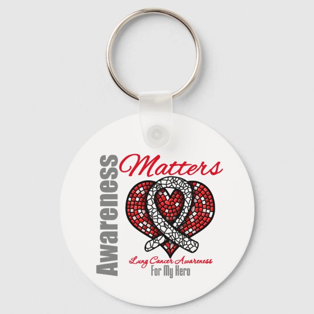 For My HERO - Lung Cancer Key Ring (Front)