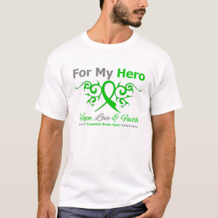 For My Hero Tribal Ribbon Traumatic Brain Injury T-Shirt