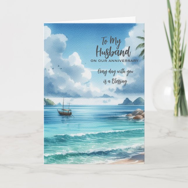 For my Husband Anniversary Greeting Card (Front)