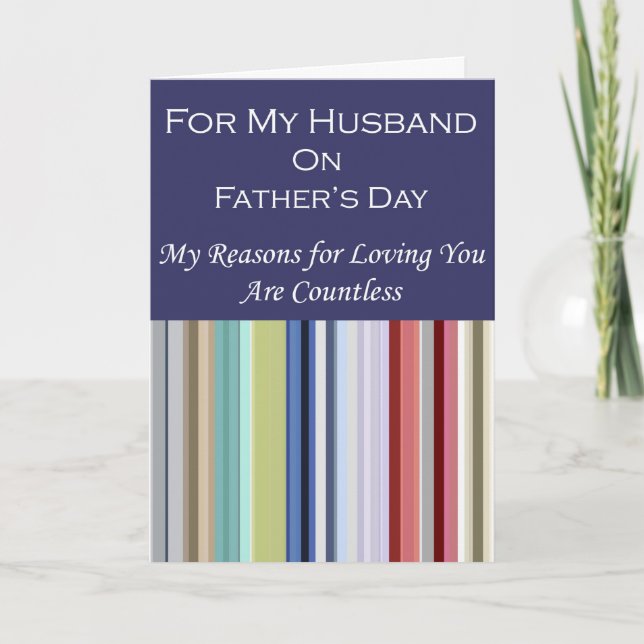 For My Husband on Father's Day Card (Front)