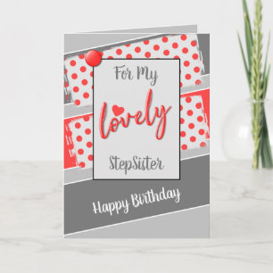 For my lovely stepsister birthday red card