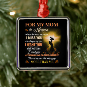 For My Mom In Heaven Memorial Day Gift For Son Metal Tree Decoration