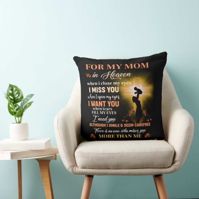 For My Mum In Heaven Memorial Day Gift For Son Cushion (Chair)