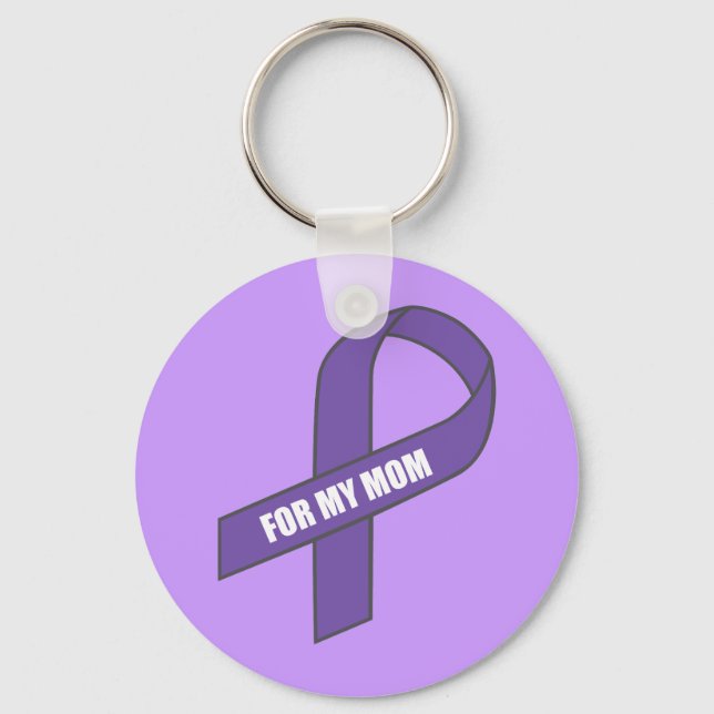 For My Mum (Purple Ribbon) Key Ring (Front)