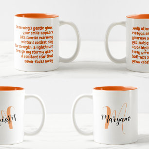 For My Sister Poem (Name & Monogram) Gift Mug