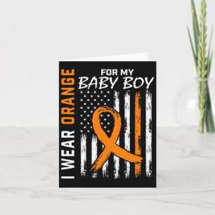 For My Son Baby Boy Leukaemia Awareness Card