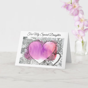 For My Special Daughter, customisable Valentine Card