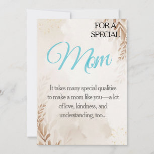 “For My Special Mom – Thoughtful Appreciation Card