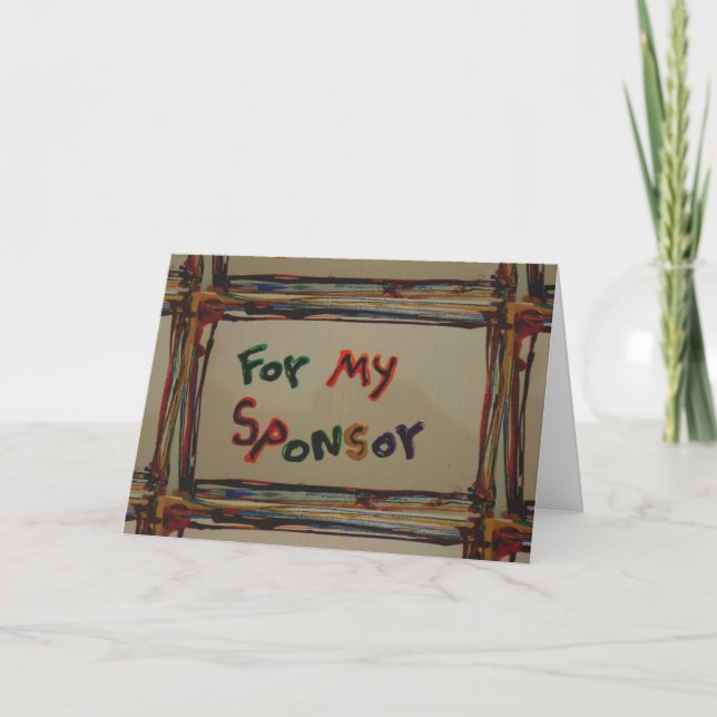 "for my sponsor" recovery cards (Front)