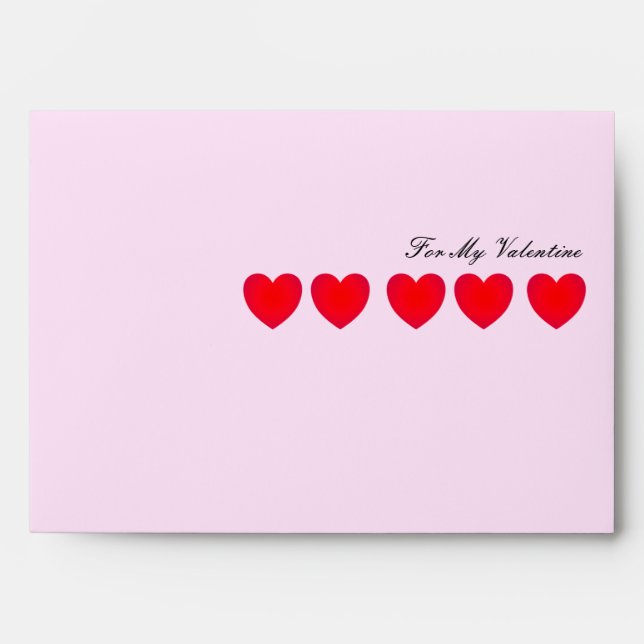 For My Valentine Envelope (Front)
