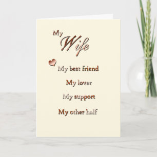 For My Wife (anniversary) Card