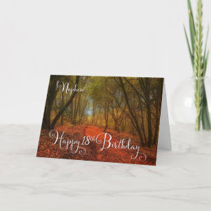 for Nephew's 18th Birthday - Woodland Path Card
