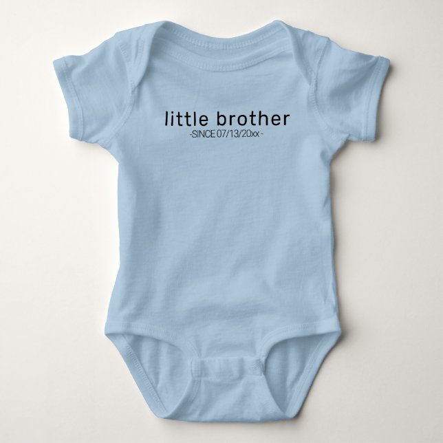 For New Baby Brother Typography Bodysuit (Front)