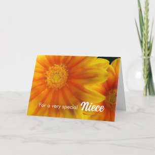 For Niece Birthday Gazania Flowers Card