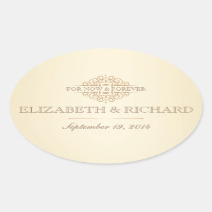 For Now & Forever Vintage Wedding Labels