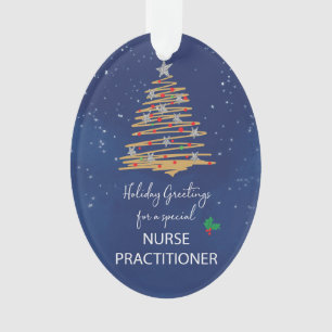 For Nurse Practitioner Christmas Tree Customizable Ornament