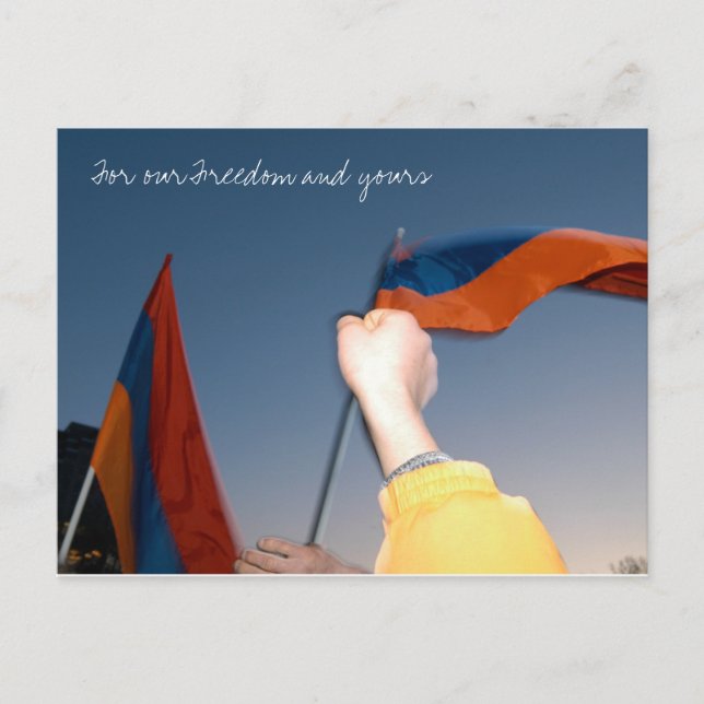 For our Freedom and yours Postcard (Front)