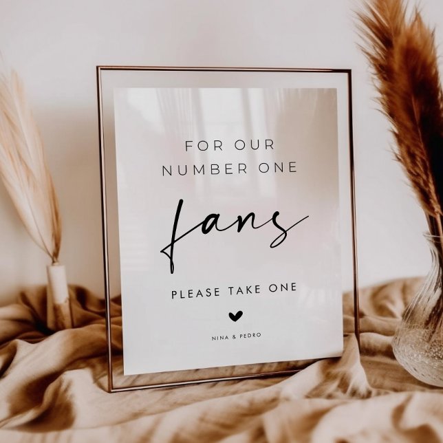For Our Number One Fans Wedding Favors Sign (Creator Uploaded)