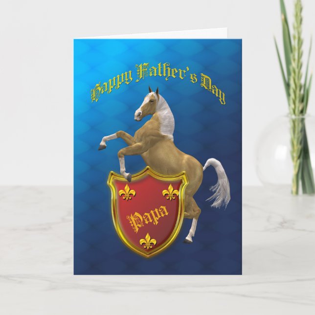 For Papa, Father's Day card with a rearing horse (Front)