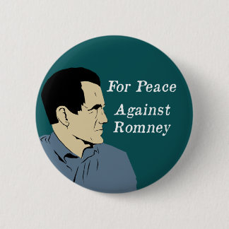 For Peace Against Romney button