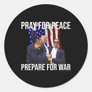 For Peace  Classic Round Sticker