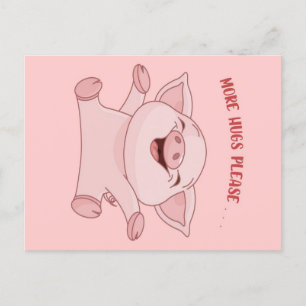 For Pig Lover   Pig Design   Birthday Gift Holiday Postcard