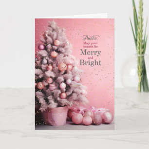for Pink Merry and Bright Pink Christmas Holiday Card