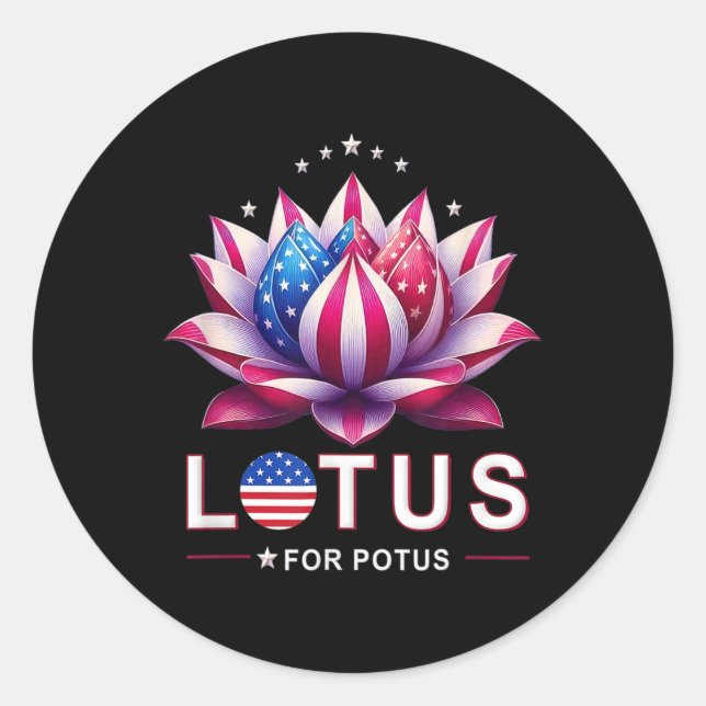 For Potus Kamala Harris 2024 President Trend Elect Classic Round Sticker (Front)