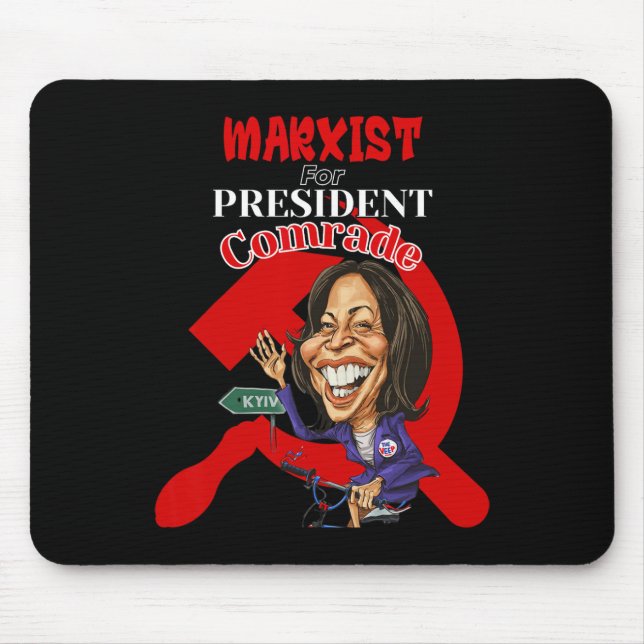 For President Comrade Kamala Harris Funny Presiden Mouse Pad (Front)