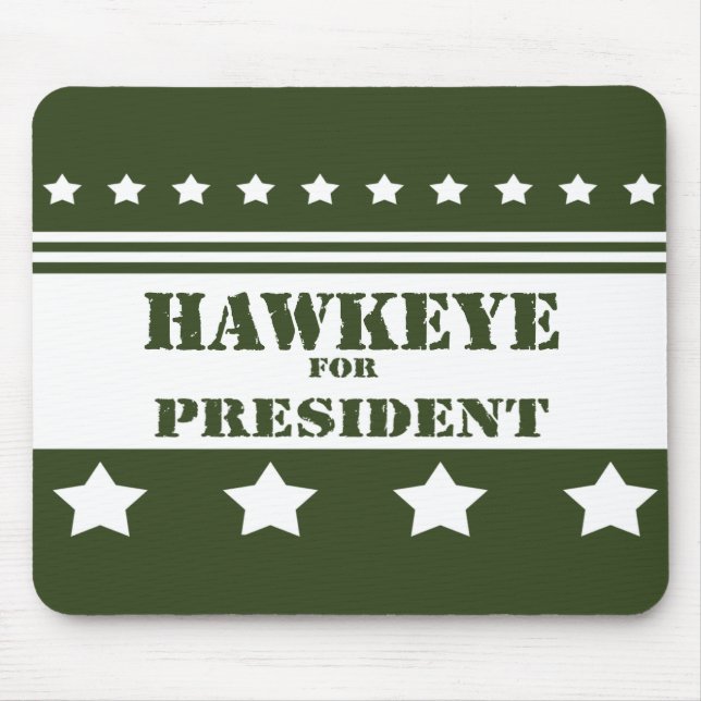 For President Hawkeye Mouse Pad (Front)