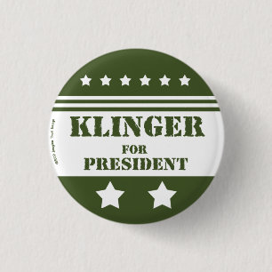 For President Klinger 3 Cm Round Badge