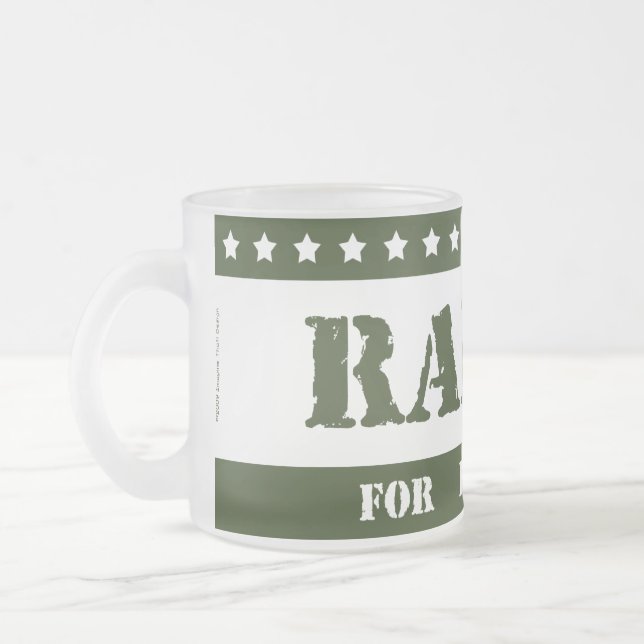 For President Radar Frosted Glass Coffee Mug (Left)