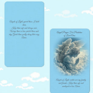 For Protection of Loved Ones Angel Prayer Card